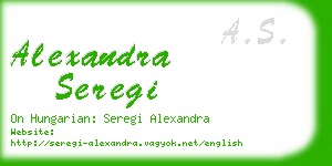alexandra seregi business card